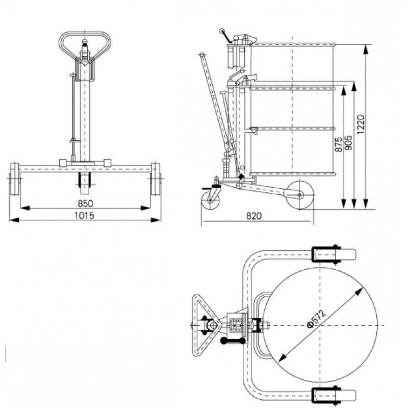 Straddle Leg Drum Truck | Hydraulic Drum Truck | UK Lifting Store